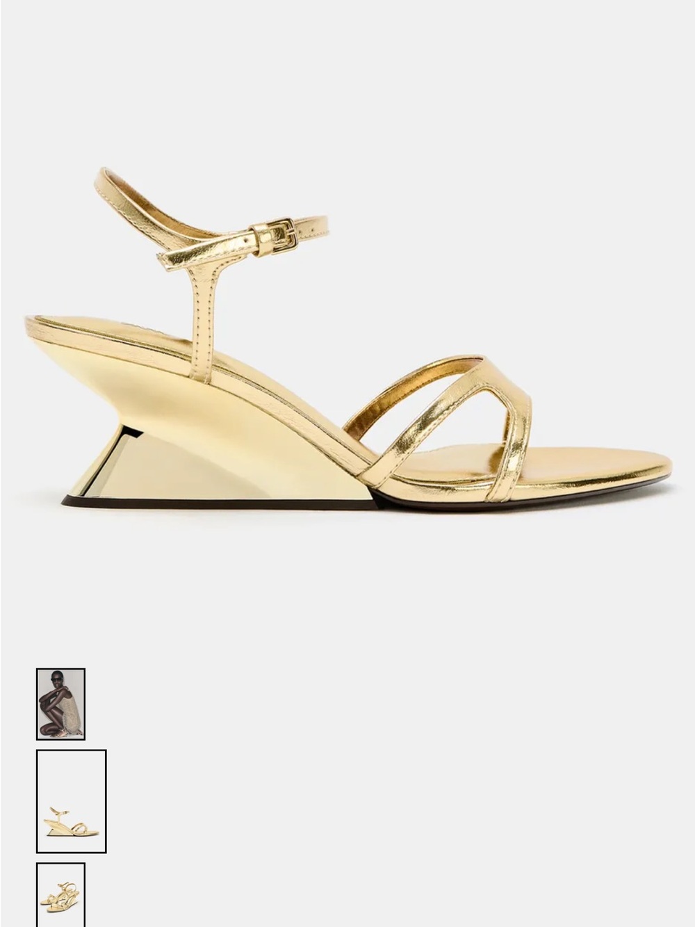 Zara Metallic Heeled Sandals